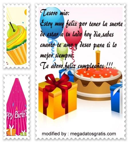 Linda carta con imàgenes de feliz cumpleaños para mi amor 