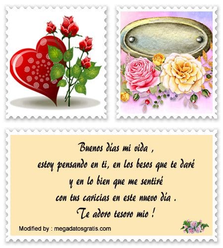 Mensajes de buenos días mi amor | Frases románticas Mensajes de buenos días mi amor | Frases románticas